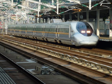 A 700 Series Railstar Shinkansen on the Sanyo Shinkansen line